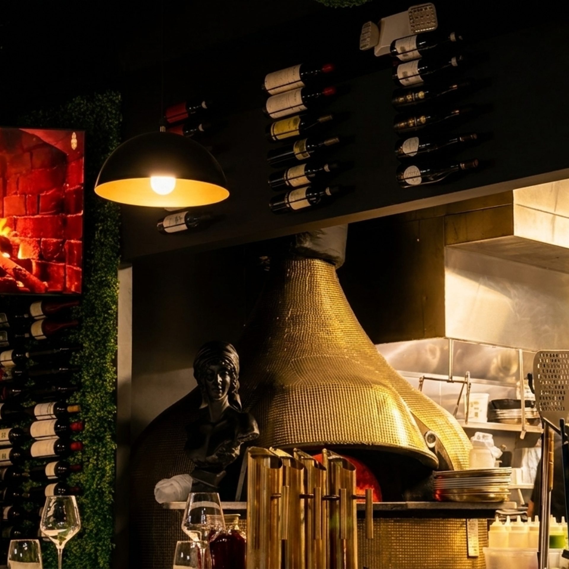 Bottles, by the Wall and the Glass